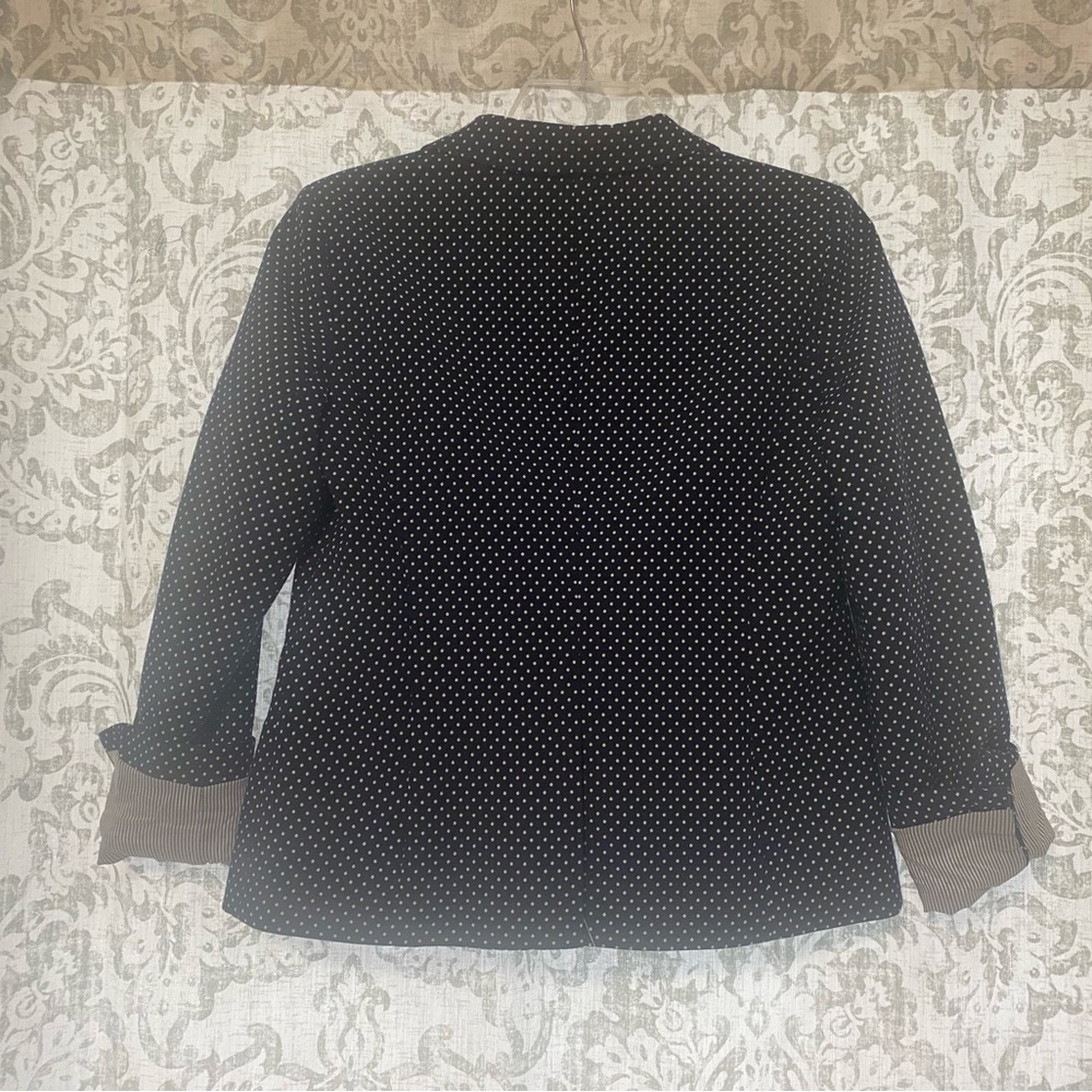 Talbots Classic Two Button Polka Dot Striped Prep… - image 6